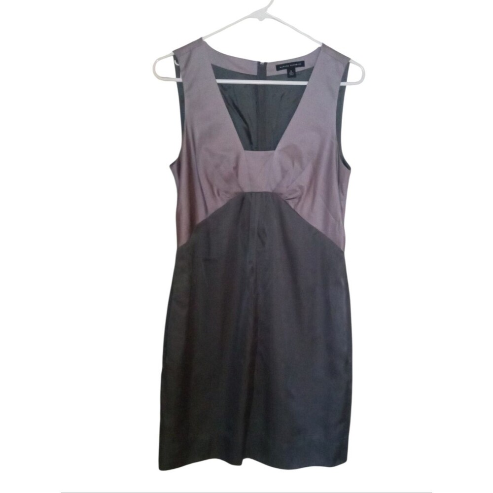 Banana Republic Sleeveless Satiny Two-Toned Grey Dress Size 8 Lined